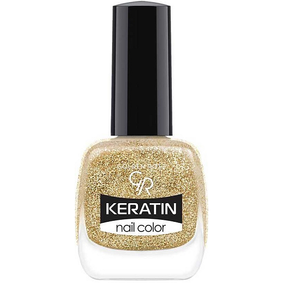 Golden Rose Keratin Nail Color Glitter lak na nehty 406 10,5 ml