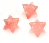 Křišťál růžový Merkaba hmatka 13 mm,1 kus, kámen kamenů
