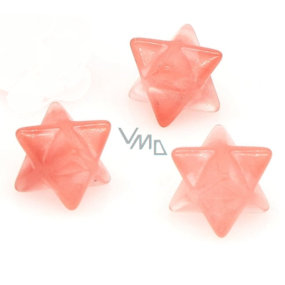 Křišťál růžový Merkaba hmatka 13 mm,1 kus, kámen kamenů