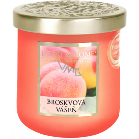 Heart & Home Broskvová vášeň sojová vonná svíčka střední hoří až 30 hodin 110 g