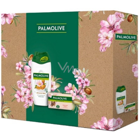 Palmolive Almond Naturals Almond & Milk sprchový krém 250 ml + Naturals Delicate Care s mandlovým mlékem toaletní mýdlo 90 g, kosmetická sada pro ženy