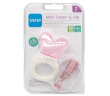 Mam Mini Cooler & Clip lehké kousátko s chladící částí a páskem pro děti 2+ měsíců Růžové