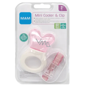Mam Mini Cooler & Clip lehké kousátko s chladící částí a páskem pro děti 2+ měsíců Růžové