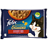 Felix Sensations Sauces Multipack krůta a jehně v ochucené omáčce, kompletní krmivo pro dospělé kočky 4 x 85 g