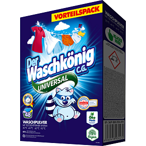Waschkönig prací prášek Universal, 48 praní, 2,88 kg Waschkönig prací prášek Universal, 48 praní, 2,88 kg