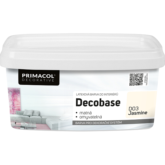 Primacol Decorative Decobase omyvatelná malířská barva, D03 jasmine, 1 l