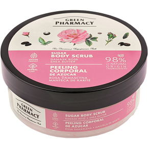 Green Pharmacy Tělový peeling Damašská růže a bambucké máslo 200 ml