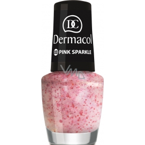 Dermacol Nail Polish with Effect lak na nehty s efektem 03 Pink Sparkle 5 ml