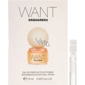 Dsquared2 Want parfémovaná voda pro ženy 1,5 ml s rozprašovačem, vialka