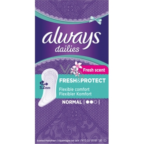 Always Dailies Fresh & Protect Fresh Scent Normal s jemnou vůní slipové intimní vložky 30 kusů