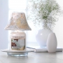 Yankee Candle Gold And Pearl Crackle stínítko a talíř velký na střední a velké vonné svíčky Classic 10 x 15 cm (stínítko), 12 x 12 cm (talíř)