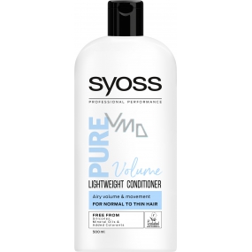 Syoss Pure Volume nadýchaný objem bez zatížení, lehký balzám pro slabé vlasy 500 ml