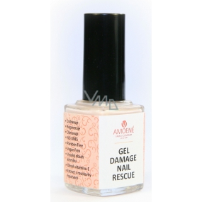 Amoené Gel Damage Nail Rescue záchranný lak na extrémně zničené nehty úpravou, nemocí pudrová barva 12 ml