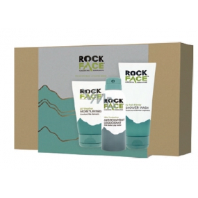 RockFace Sprchový gel pro muže 200 ml + Protection 48h antiperspirant deodorant sprej pro muže 150 ml + All Weather Moisturiser hydratační pleťový krém 100 ml, kosmetická sada