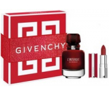 Givenchy L'Interdit Eau de Parfum Rouge parfémovaná voda pro ženy 50 ml + Le Rouge Deep Velvet mini rtěnka N°37 Rouge Grainé 1,5 g, dárková sada pro ženy