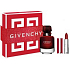 Givenchy L'Interdit Eau de Parfum Rouge parfémovaná voda pro ženy 50 ml + Le Rouge Deep Velvet mini rtěnka N°37 Rouge Grainé 1,5 g, dárková sada pro ženy