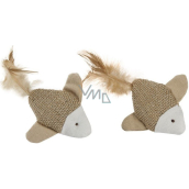 Trixie Rybičky sisalové s peřím hračka pro kočky 6 cm 2 kusy