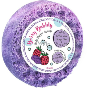 Bomb Cosmetics Berry Bubbly přírodní sprchová masážní houba s vůní 200 g