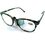 Berkeley Čtecí dioptrické brýle +3.5 plast mourovaté zelenohnědé MC2198