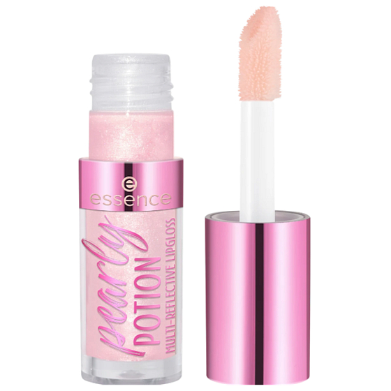 Essence Pearly Potion lesk na rty 01 Golden Peach 2,5 ml