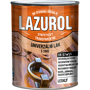 Lazurol S1002 lesk, lak na kov a dřevo, bezbarvý, 750 ml Lazurol S1002 lesk, lak na kov a dřevo, bezbarvý, 750 ml