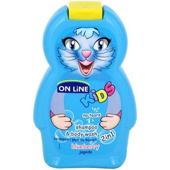 On Line Borůvka 2v1 sprchový gel a šampon na vlasy pro děti 250 ml