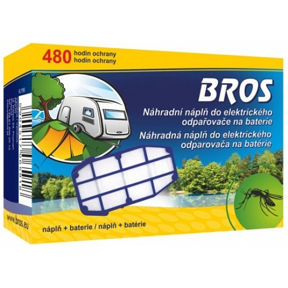 Bros Elektrický odpařovač na baterie proti komárům náhradní náplň 1 kus +baterie
