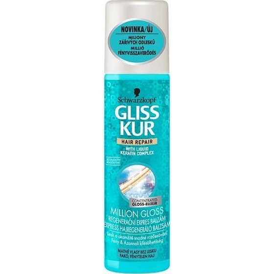 Gliss Kur Million Gloss regenerační expres balzám na vlasy 200 ml