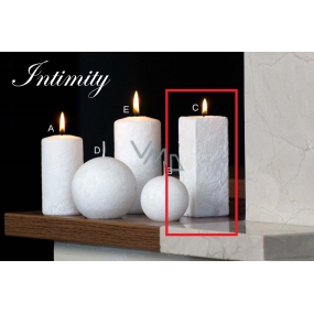 Lima Mramor Intimity vonná svíčka bílá hranol 45 x 120 mm 1 kus