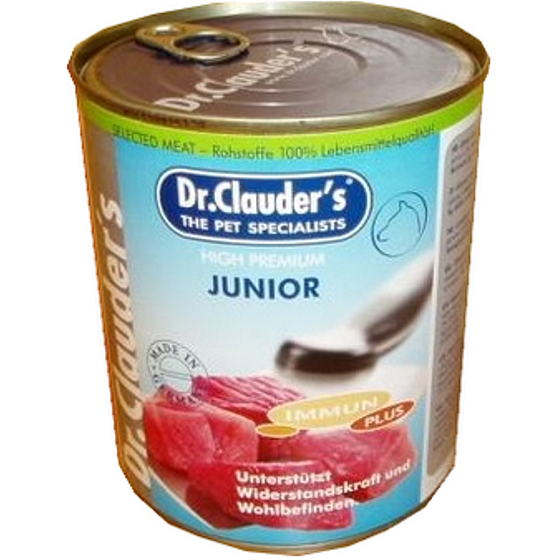 Dr. Clauders Junior Hovězí, kuřecí, vepřové maso kompletní superprémiové krmivo pro štěnata 100% masa 800 g