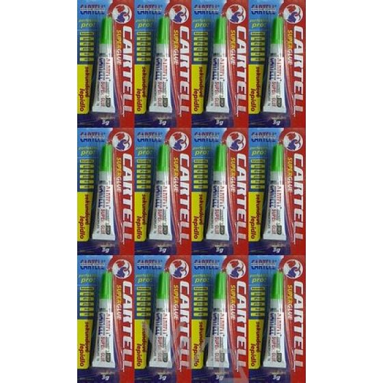 Cartell Super Glue univerzální sekundové lepidlo 12 x 3 g