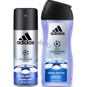 Adidas UEFA Champions League Arena Edition deodorant sprej pro muže 150 ml + sprchový gel 250 ml, duopack