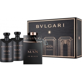Bvlgari Man In Black parfémovaná voda 60 ml + balzám po holení 40 ml + šampon a sprchový gel 40 ml, dárková sada