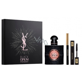 Yves Saint Laurent Opium Black parfémovaná voda pro ženy 50 ml + řasenka 2 ml + tužka na oči 0,8 g, dárková sada