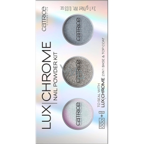 Catrice LuxChrome Nail Powder Kit set pigmentů na nehty 01 Effect Overlaod 3 x 1 g