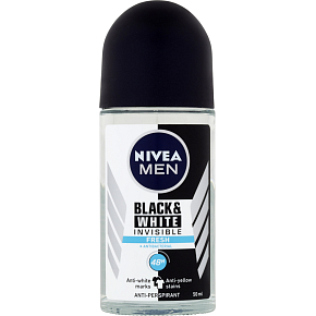 Nivea Men Black & White Invisible Fresh kuličkový antiperspirant, 50 ml Nivea Men Black & White Invisible Fresh kuličkový antiperspirant, 50 ml