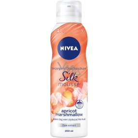 Nivea Silk Mousse Apricot Marshmallow pečující sprchová pěna 200 ml