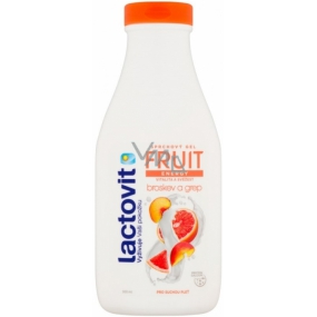 Lactovit Fruit Energy Vitalita a svěžest broskev a grep sprchový gel pro suchou pleť 500 ml