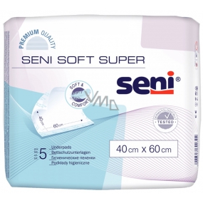 Seni Soft Super hygienické absorpční podložky 4 kapky, 40 x 60 cm 5 kusů