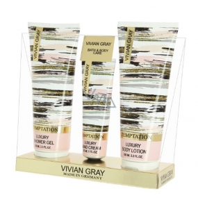 Vivian Gray Temptation - Pokušení luxusní tělové mléko 100 ml + sprchový gel 100 ml + krém na ruce 30 ml, kosmetická sada