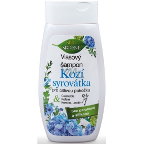 Bione Cosmetics Kozí syrovátka šampon na vlasy pro citlivou pokožku 260 ml