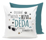 Nekupto Dárkové centrum Polštář s věnováním Bezva děda 30 x 30 cm