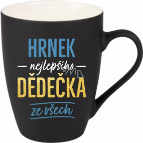 Albi Sametový hrnek Nejlepší dědeček černý 300 ml