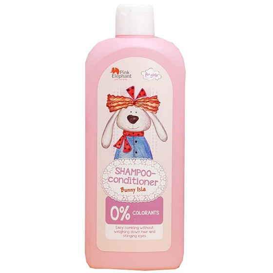 Pink Elephant Zaječice Isla 2v1 šampon a kondicionér na vlasy s panthenolem pro děti 500 ml