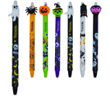 Colorino Gumovatelné pero Halloween černé bílý duch, modrá náplň 0,5 mm