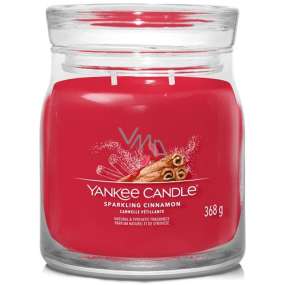 Yankee Candle Sparkling Cinnamon - Třpytivá skořice vonná svíčka Signature střední sklo 2 knoty 368 g
