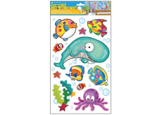 Samolepky dekorační Oceán, fialová chobotnice 26 x 42 cm