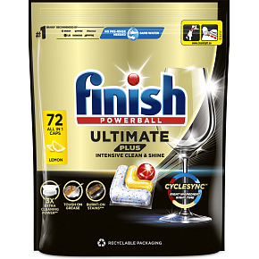 Finish tablety do myčky Ultimate Plus All in 1 Lemon, 72 ks