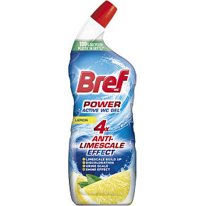 Bref WC gel Power Aktiv Gel Lemon s osvěžovačem, 750 ml