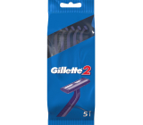 Gillette2 pohotová jednorázová holítka 5 kusů pro muže v sáčku